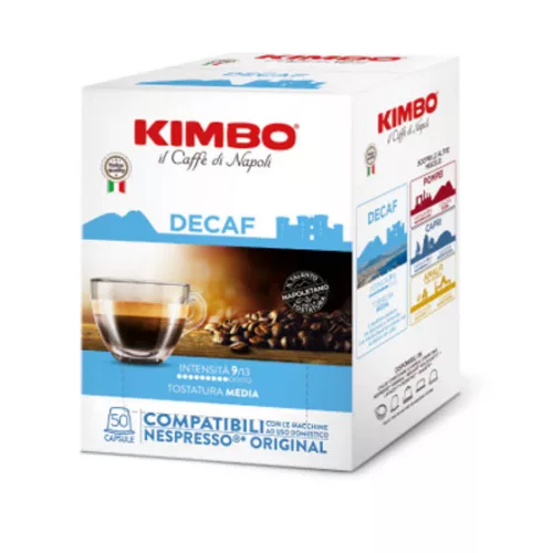 Capsulă Kimbo fără cofeină – Miscela Decaffeinato, compatibilă Nespresso