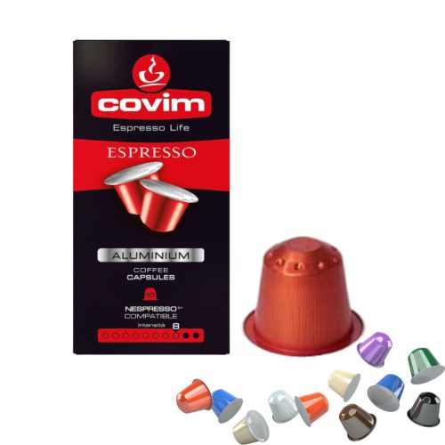 1 capsulă de aluminiu Covim Espresso, compatibilă cu Nespresso