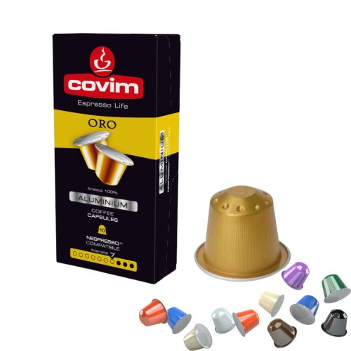 1 capsulă de aluminiu Covim Oro, compatibilă cu Nespresso