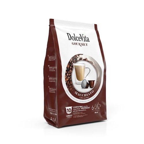 10 bucăți capsule Dolce Vita Aromă de Macchiato Nespresso compatibile