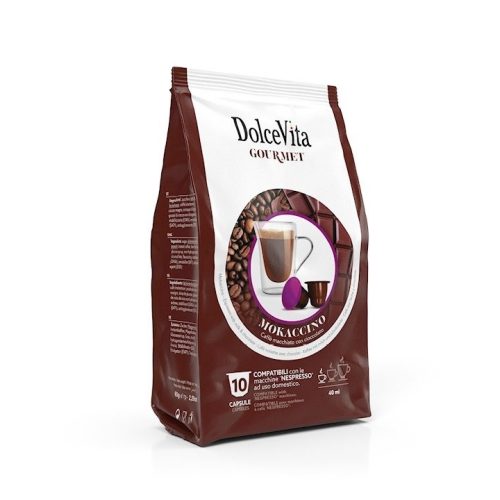 10 bucăți capsule Dolce Vita Aromă de Mokaccino Nespresso compatibile