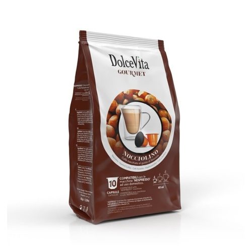 10 bucăți capsule Dolce Vita Aromă de Nocciolino Nespresso compatibile