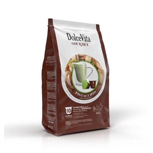 10 bucăți capsule Dolce Vita Aromă de Fistic Nespresso compatibile