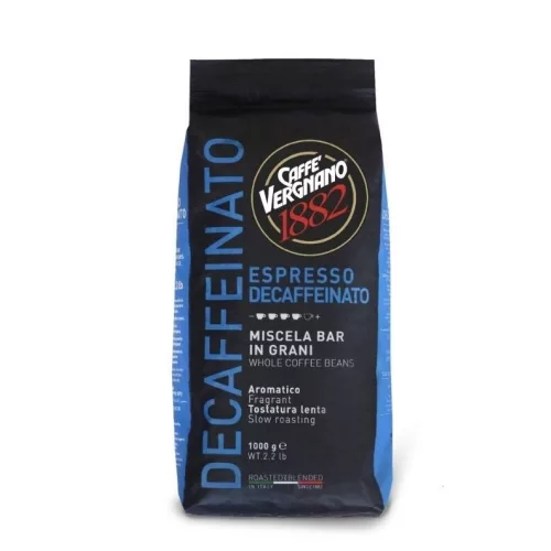1 kg Caffè Vergnano 1882 Decaffeinato amestec de boabe de cafea