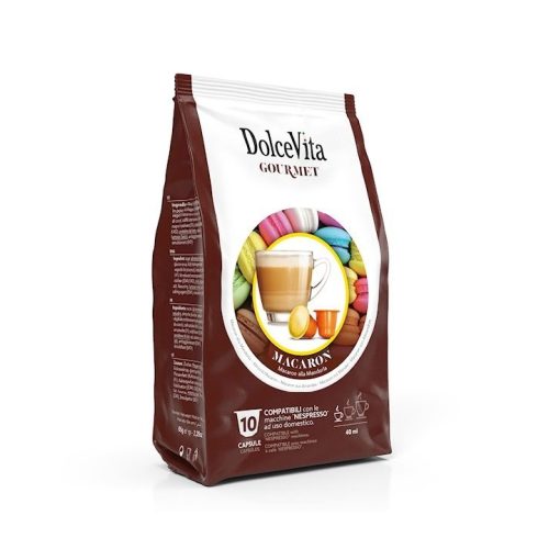 10 bucăți capsule Dolce Vita Macaron Migdale Nespresso compatibile