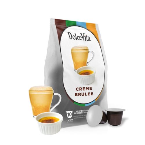 10 bucăți capsule Dolce Vita Creme Brulee Nespresso compatibile