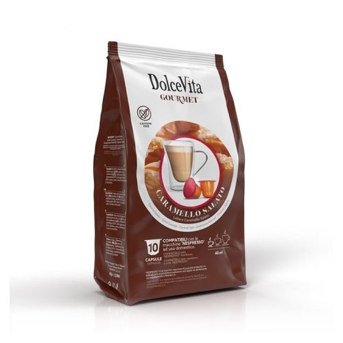 10 bucăți capsule Dolce Vita Caramel Sărat Nespresso compatibile