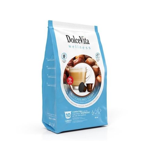 10 bucăți capsule Dolce Vita Light Nocciolino Nespresso compatibile