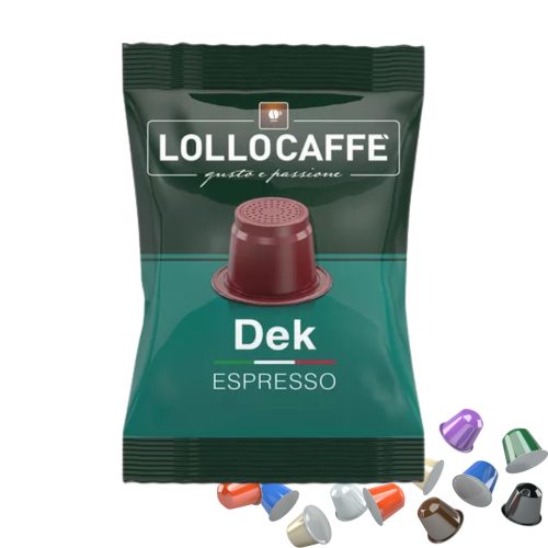 1 capsulă de cafea LolloCaffé Dek compatibilă cu Nespresso