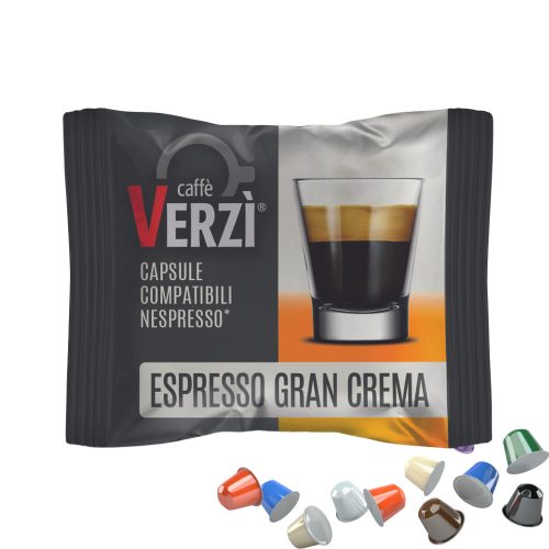 1 buc. Caffè Verzì ESPRESSO GRAN CREMA capsulă de cafea compatibilă cu Nespresso