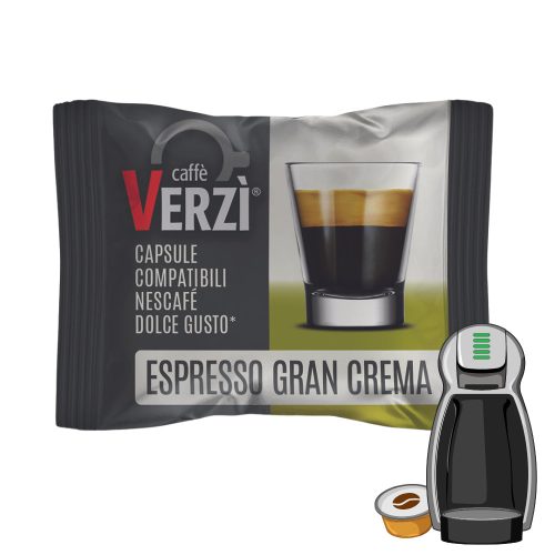 1 buc. Caffè Verzì Espresso Gran Crema capsulă de cafea compatibilă cu Dolce Gusto