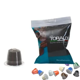   1 buc. Caffè Toraldo DECAFFEINATO capsulă de cafea decafeinizată compatibilă cu Nespresso