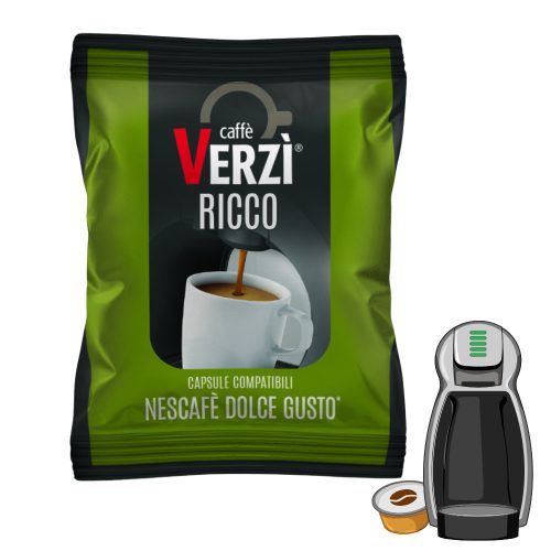1 buc. Caffè Verzì RICCO capsulă de cafea compatibilă cu Dolce Gusto