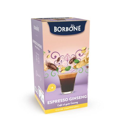 Borbone Ginseng – păstiluțe ESE 44 mm cu aromă de ginseng (18 buc)  