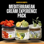 Pachet experiență cu creme mediteraneene siciliene din roșii uscate măsline verzi și anghinare