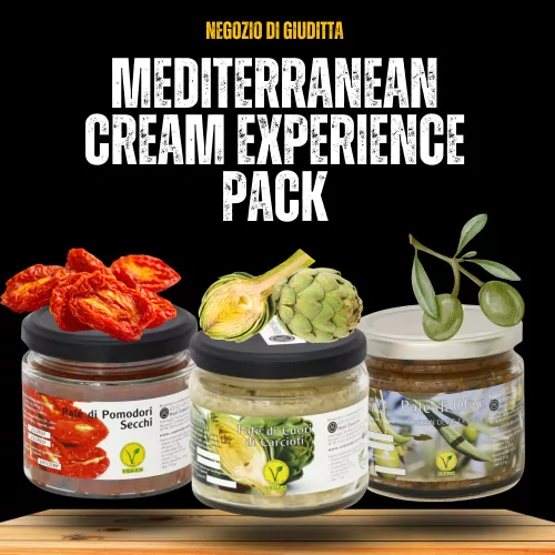 Pachet experiență cu creme mediteraneene siciliene din roșii uscate măsline verzi și anghinare